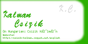kalman csizik business card